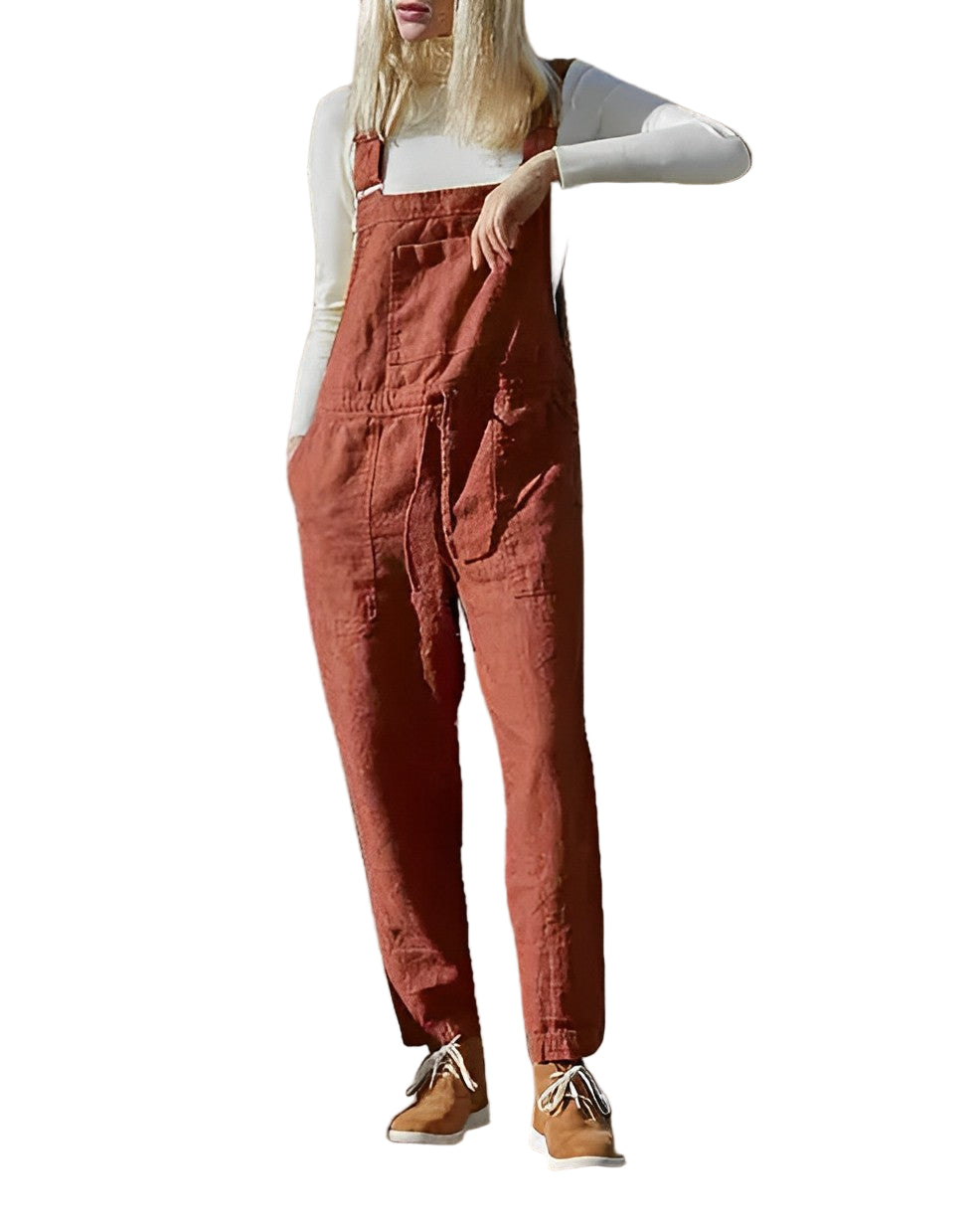 Damernes Sommer Jumpsuit ærmeløs i Let Bomuld 1