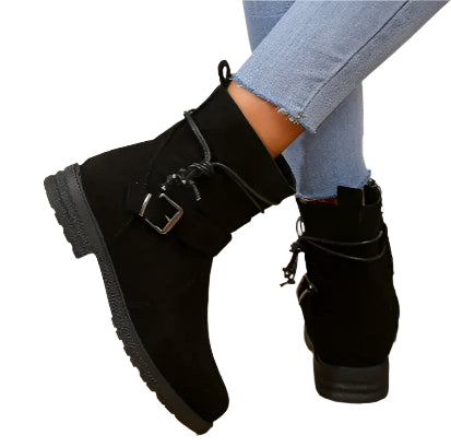 Kvinders Ankelstøvler Med Hæl Læder Elegant Design