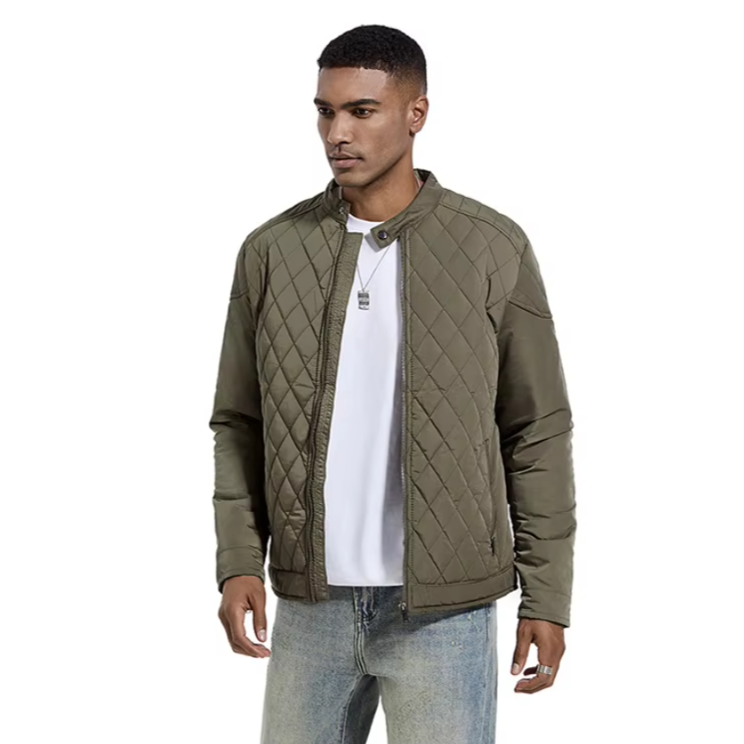 Mænds bomuldspolstret bomberjakke