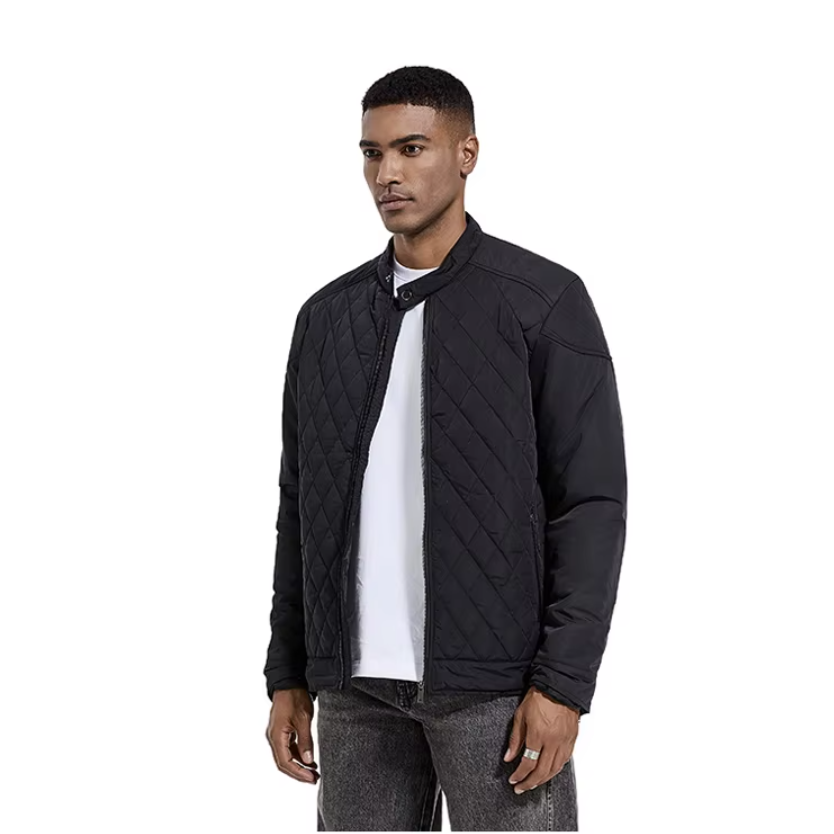 Mænds bomuldspolstret bomberjakke