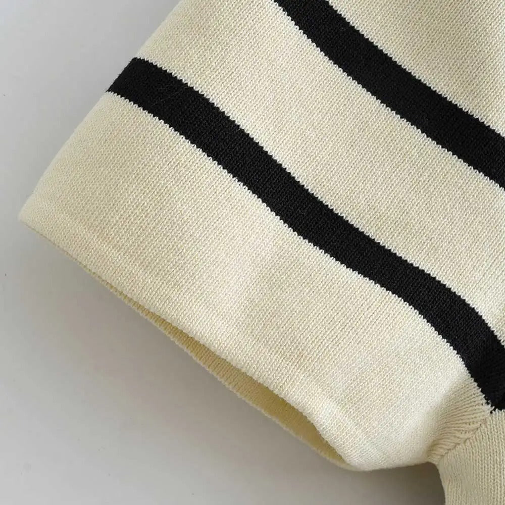 Cropped strik-sweater til kvinder