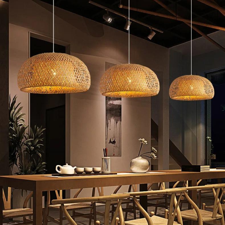 Håndstrikket pendel i bambus