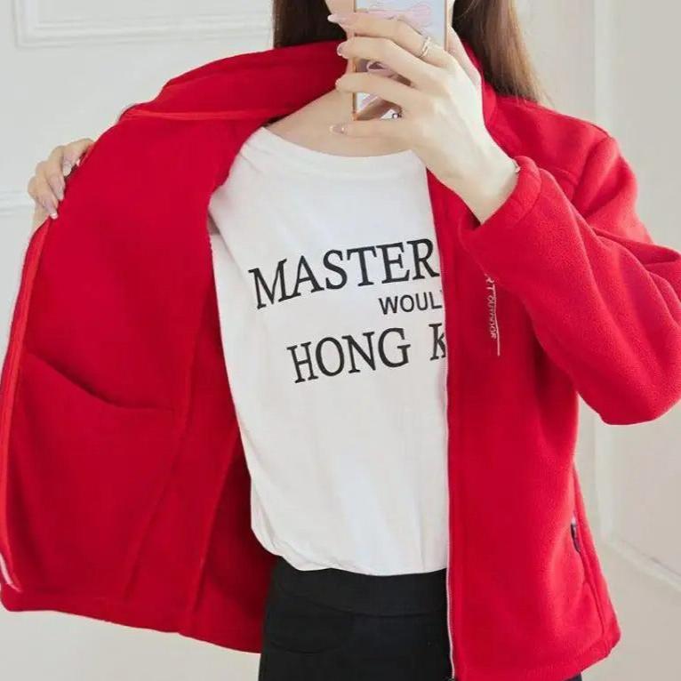 Varm vinterjakke i fleece til kvinder