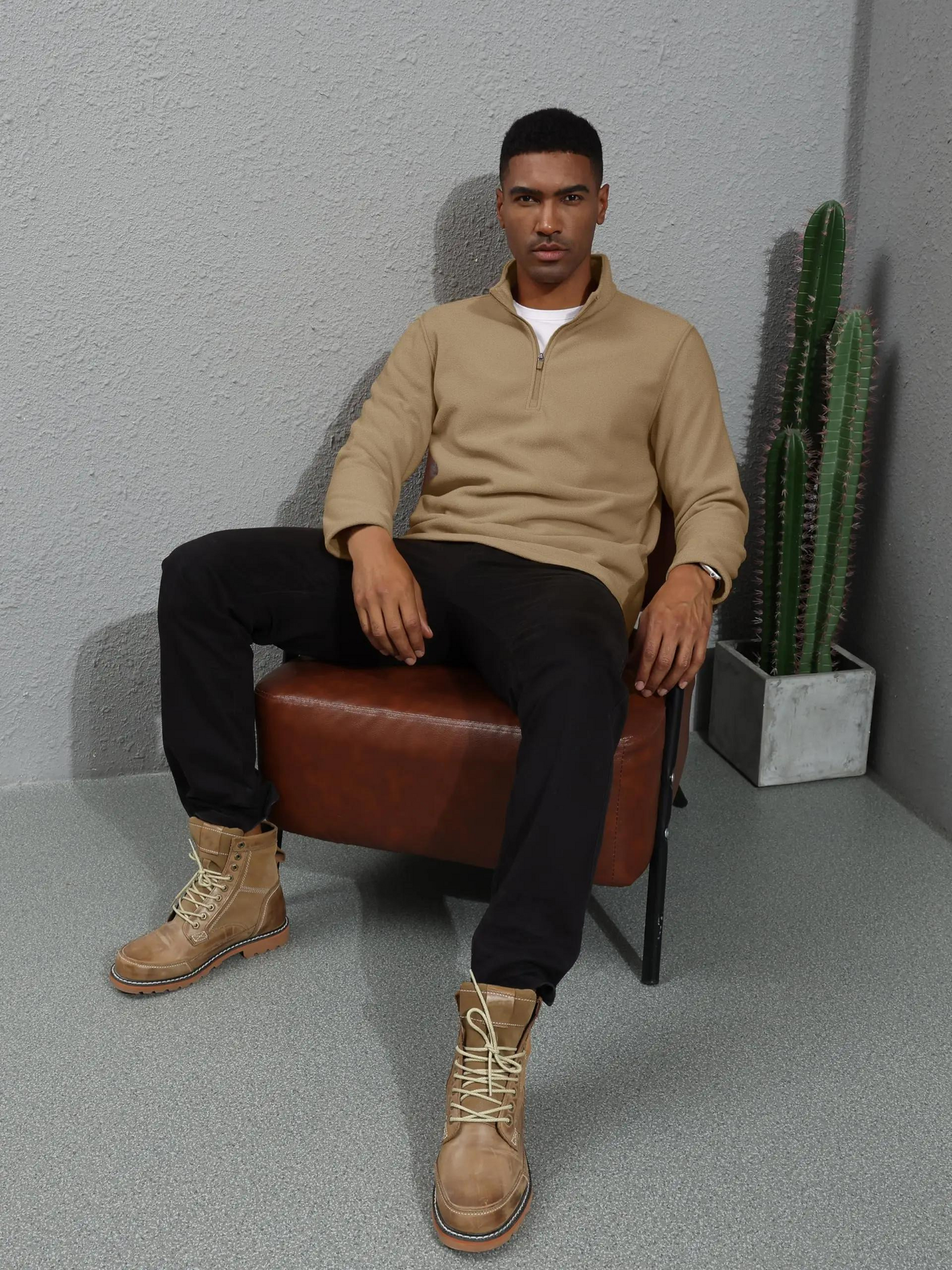 Quarter-Zip-pullover til mænd