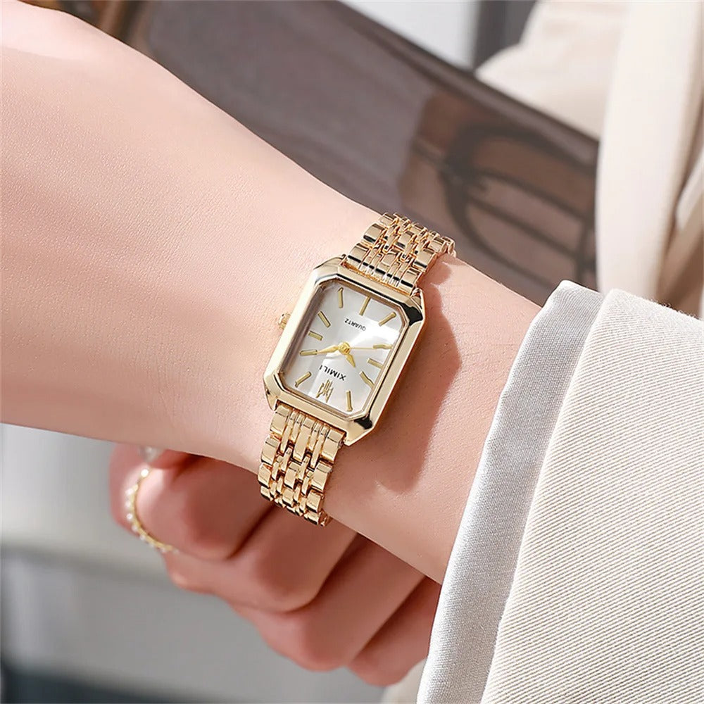 Kvinders Light Luxury Square Watch