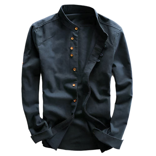 Herre Bluse Japansk Stil Let 100% Bomuld-1