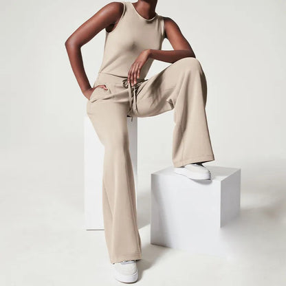 Kvinders Jumpsuit Løs Fit Polyester Med Justerbar Talje-4