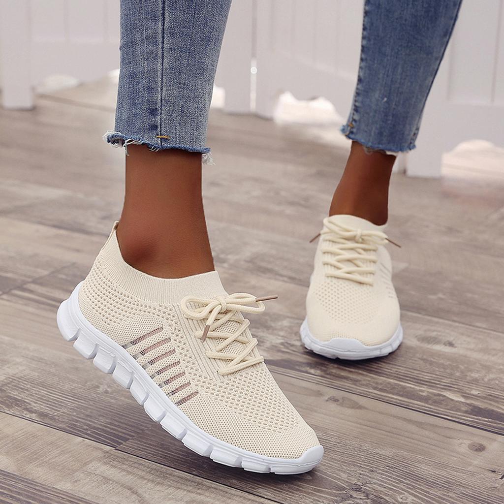 Kvinders Sneakers Komfortabel Fleksibel Tekstil-2