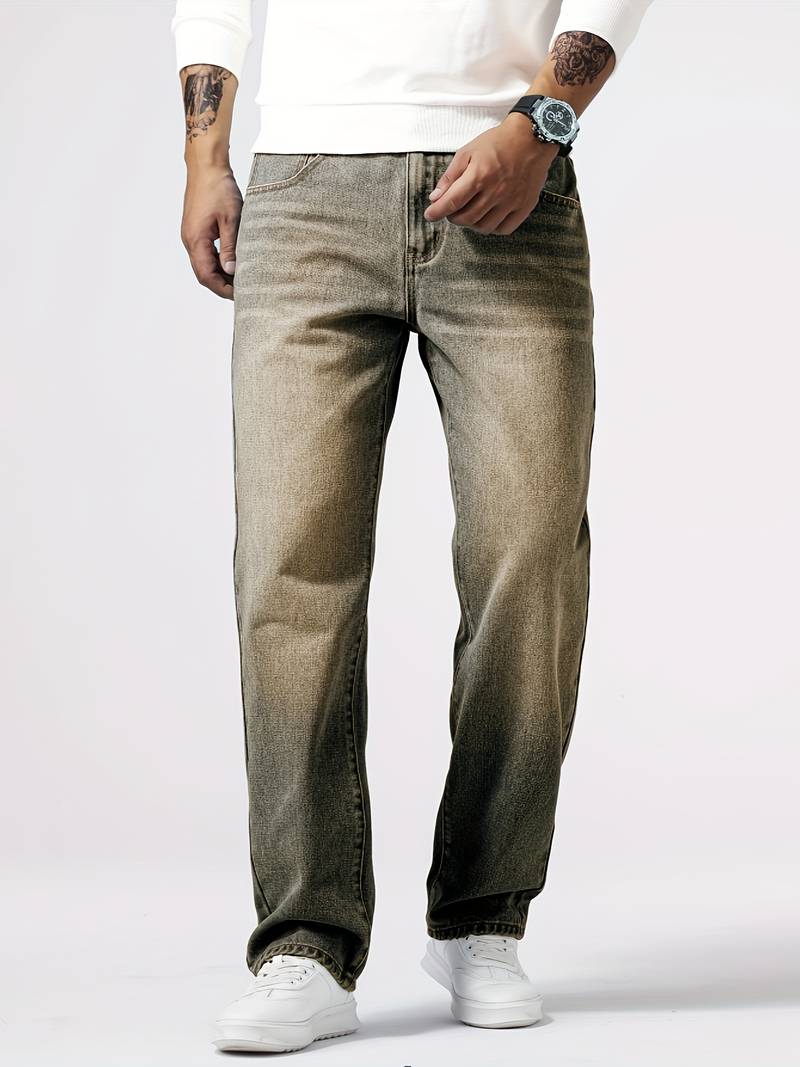 Variant image for Mænds Jeans Afslappet Design Lige Ben Denim-25
