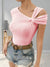 Dame Asymmetrisk Bluse Blødt Stof Moderne Design-2