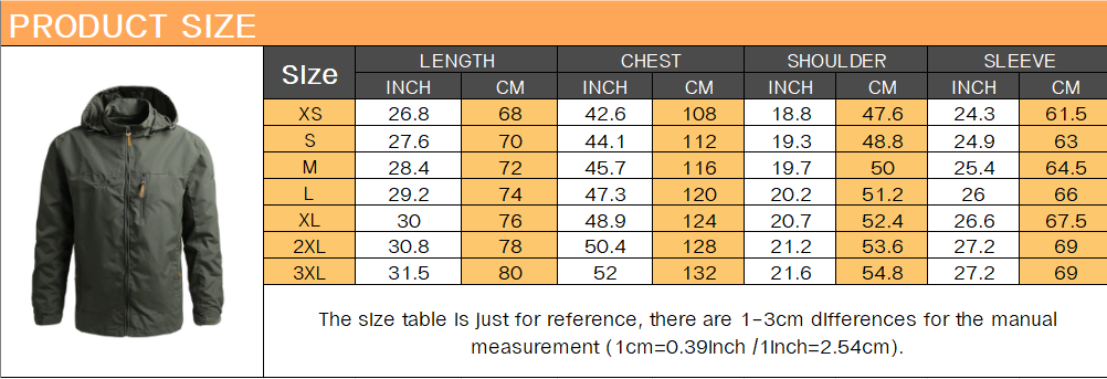 Taktisk windbreaker-jakke til mænd