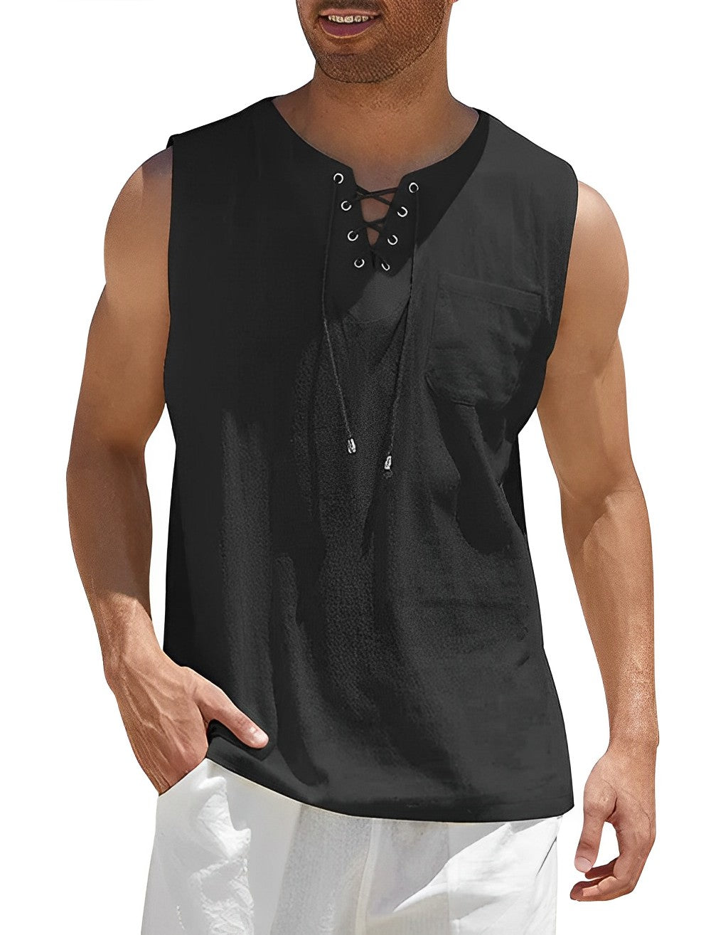 Mænds Tanktop Enkel Design Åndbar Materiale 3