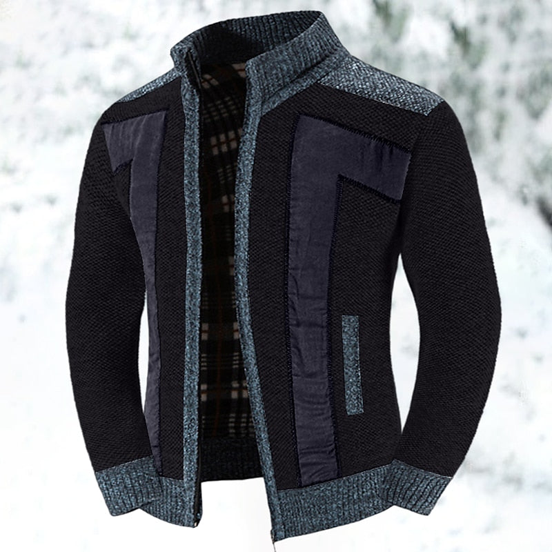 Herre Vest med Lynlås og Blød Indersweater i Luksusmateriale