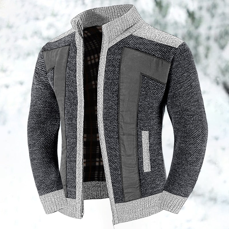 Herre Vest med Lynlås og Blød Indersweater i Luksusmateriale