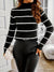 Kvinders Sweater Stribet Rund Hals 100% Bomuld 3