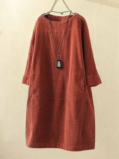 Variant image for Kvinders Langærmet Kjole Casual Cord-25