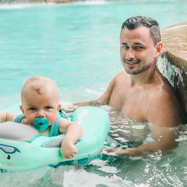 Børns Schwimmtrainer Blå Justerbar PVC 360° Sikkerhed-1