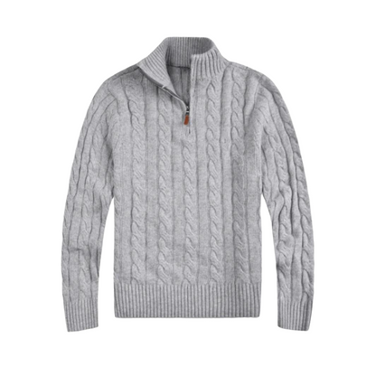 Mænds Sweater Halv Lynlås Afslappet 100% Bomuld 5