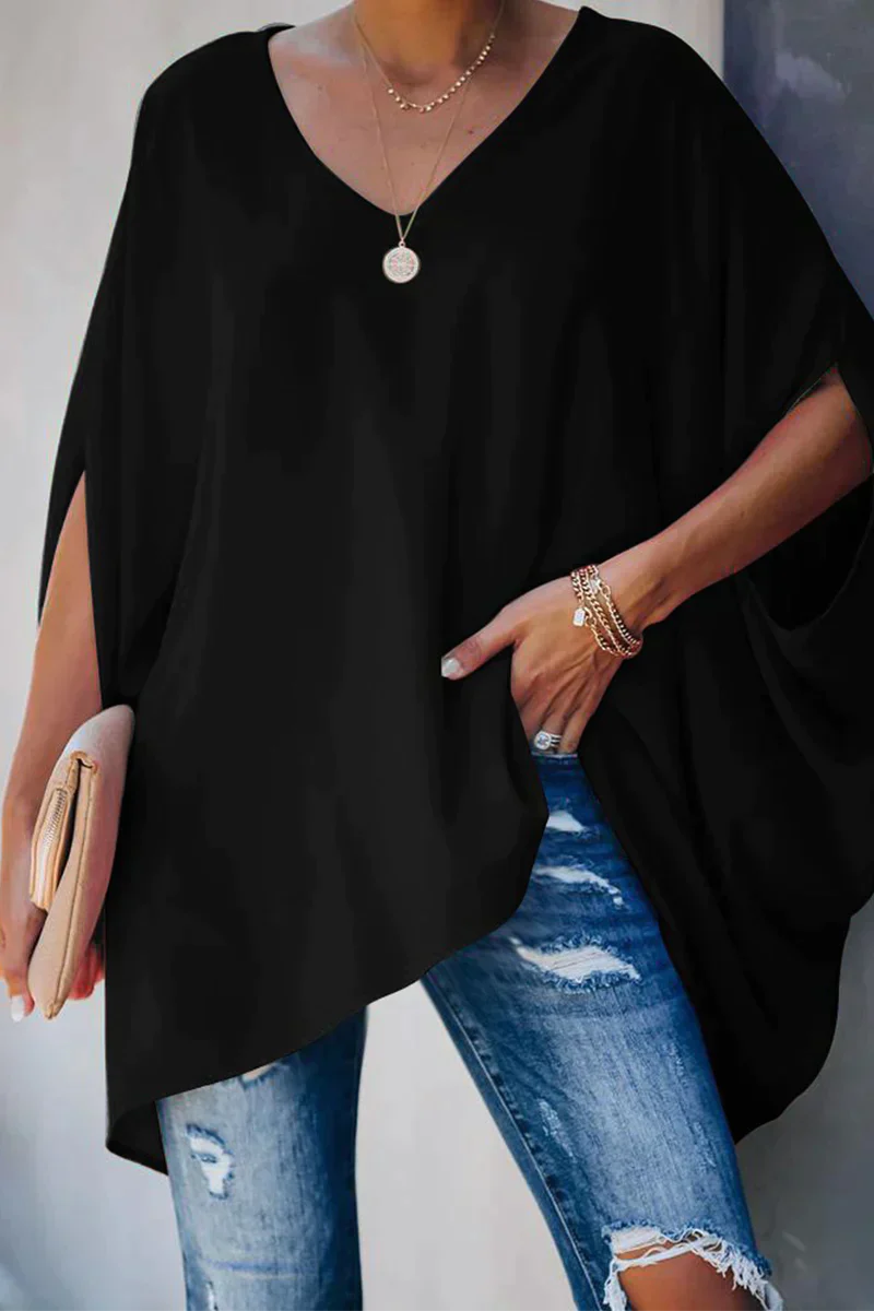 Damer Bluse Løs Stil Let Vævning Elegant Silhuet-2