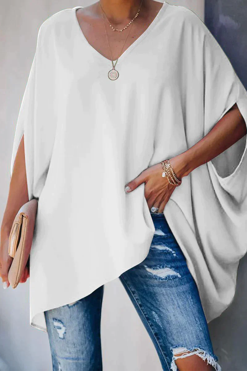 Damer Bluse Løs Stil Let Vævning Elegant Silhuet-4