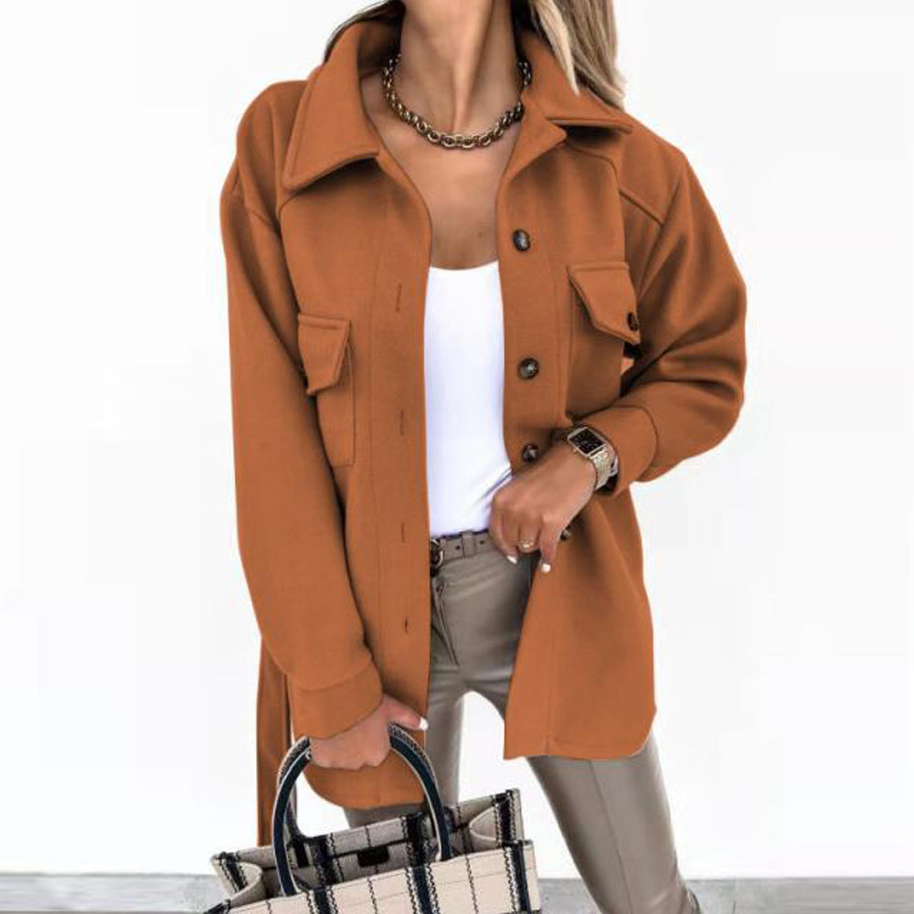 Let Sommerjakke Dame Trendy Design Åndbart Stof-3