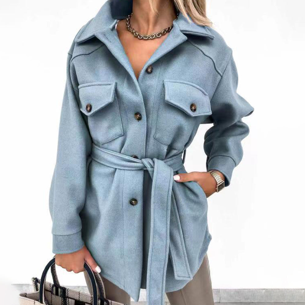 Let Sommerjakke Dame Trendy Design Åndbart Stof-1