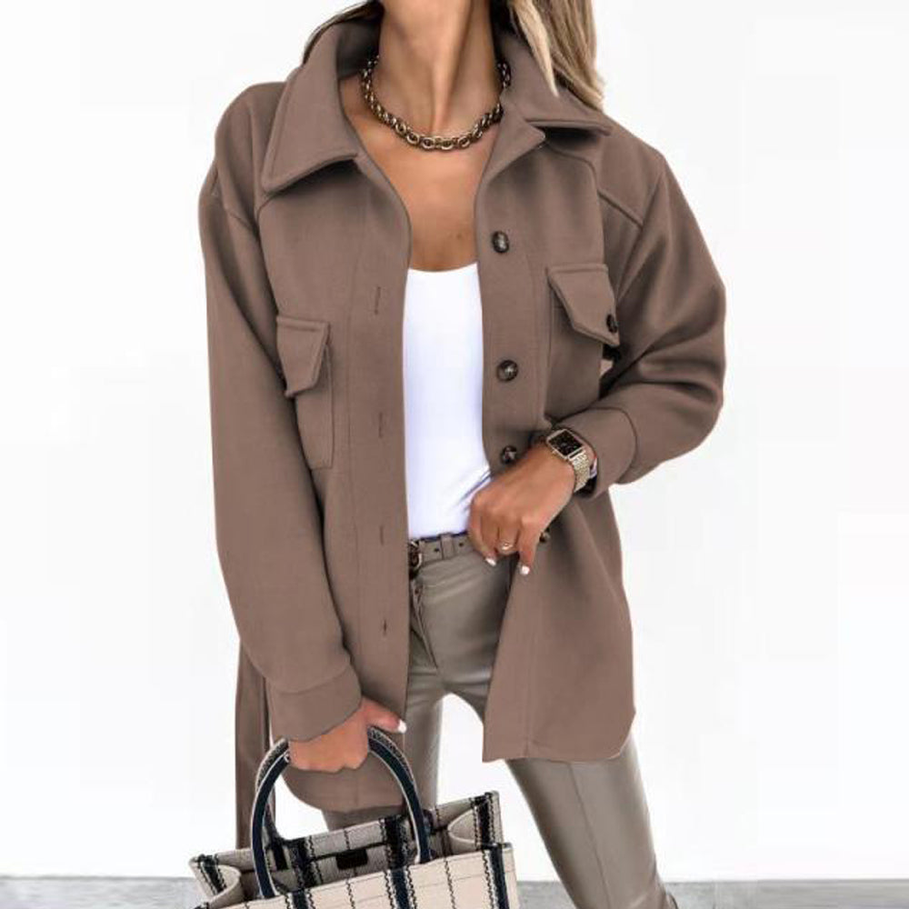 Let Sommerjakke Dame Trendy Design Åndbart Stof-4