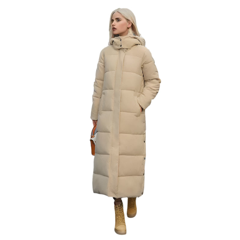 Lang Vinterjakke Dame Elegant Polyester-1