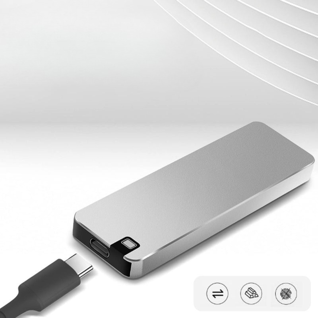 Bærbar SSD-harddisk Kompakt Aluminium Hurtig Stødsikker