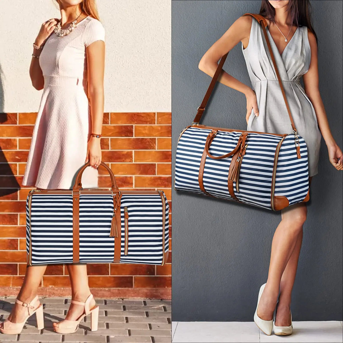 Mænds Seesack Sort Praktisk PU-Læder Faldbar Rejsetaske-4