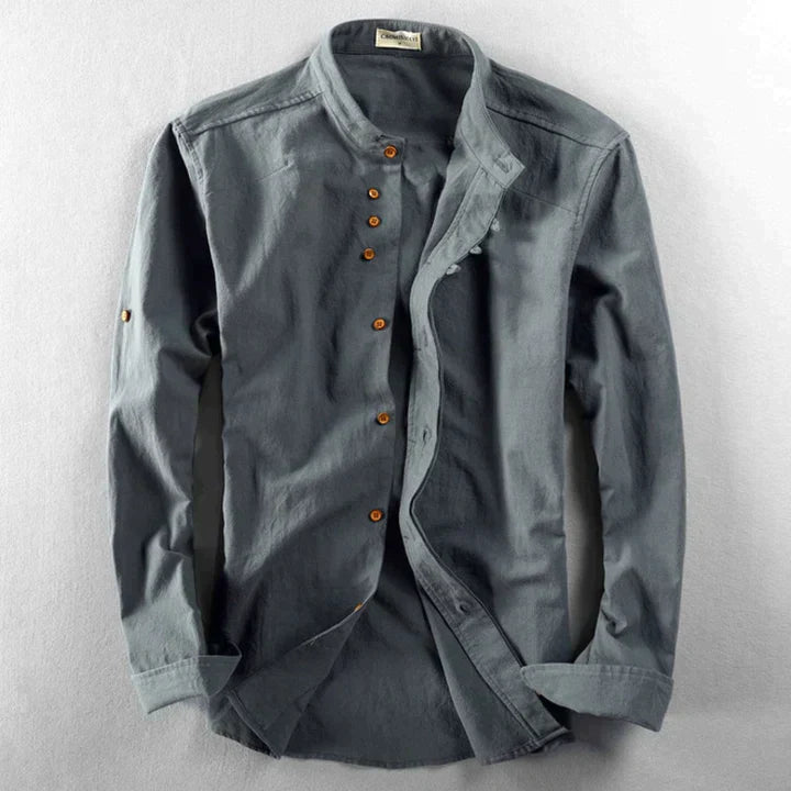 Herre Bluse Japansk Stil Let 100% Bomuld-3
