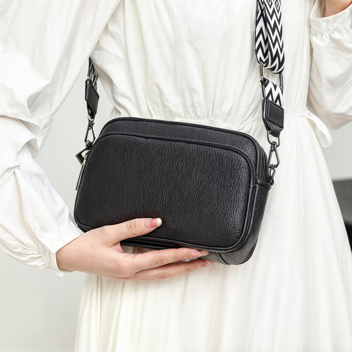 Crossbody-taske i læder af høj kvalitet