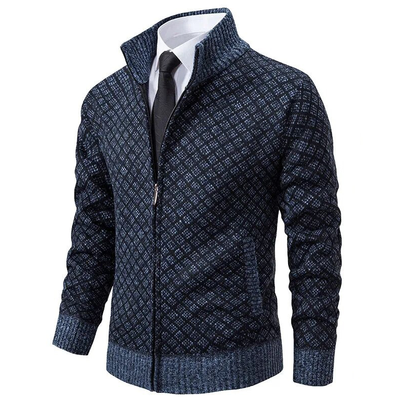 Variant image for Herre Cardigan Jacquard Blød Stof til Mænd-9