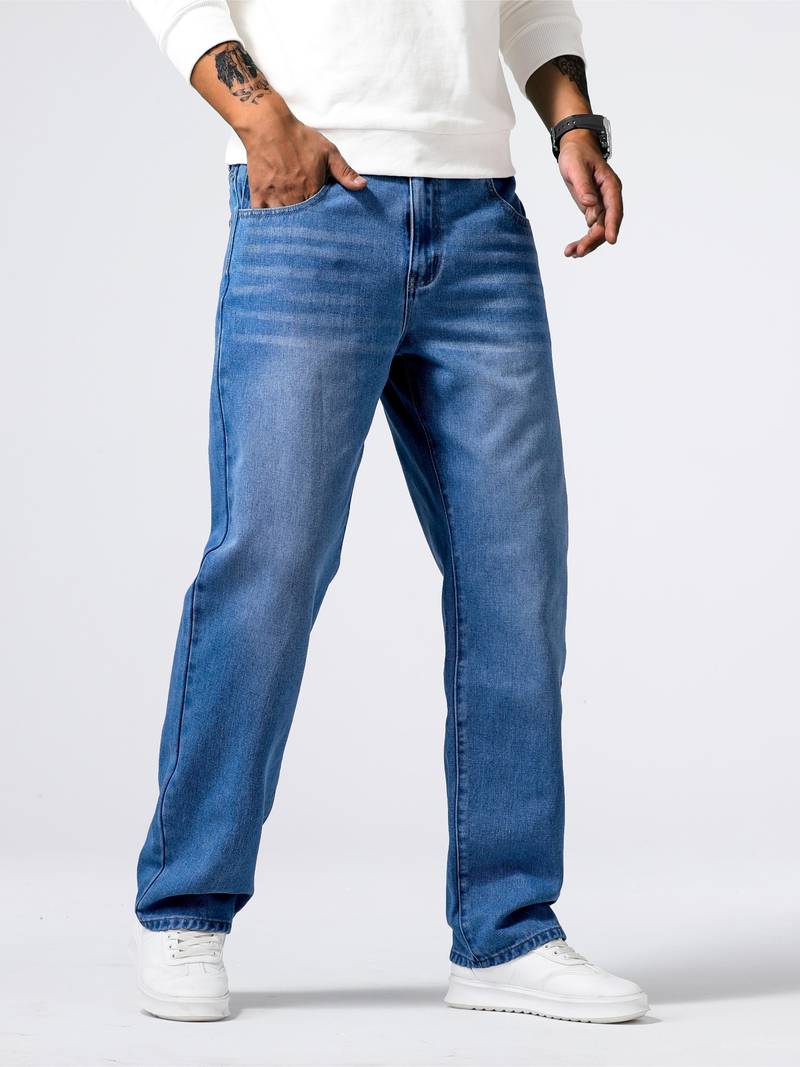 Variant image for Mænds Jeans Afslappet Design Lige Ben Denim-17
