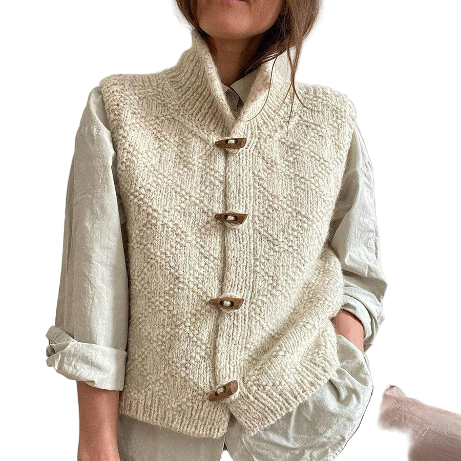 Kvinders Vest Elegant Luksus Uldmix 1