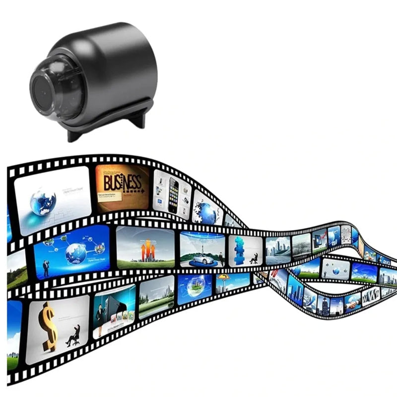 Kompakt Mini Sikkerhedskamera 1080P HD Hvid Plast Med Nattevision-3