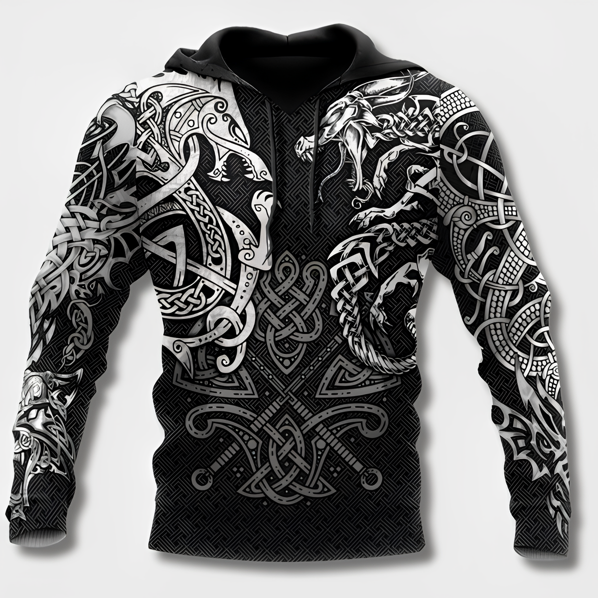 Variant image for Hoodies Mænd Viking Stil Hættetrøje 100% Bomuld-9