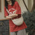 Dame Crossbody Taske Rummelig Polyester Justerbar Skulderrem 4