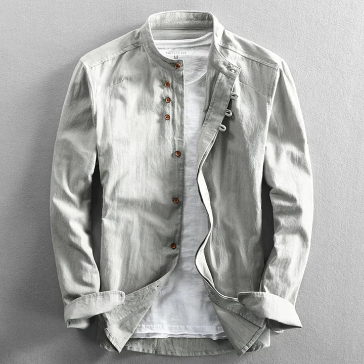 Herre Bluse Japansk Stil Let 100% Bomuld-4