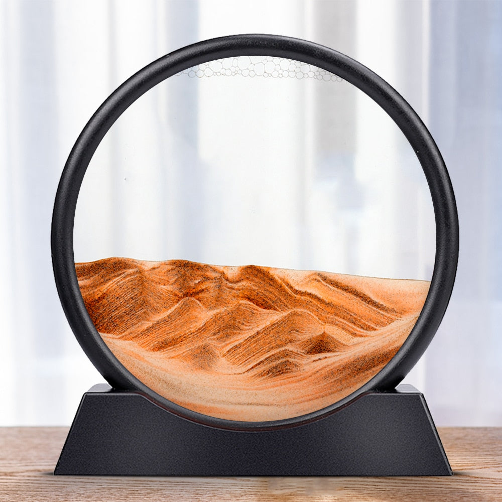 3D Sandlandskab Timeglas