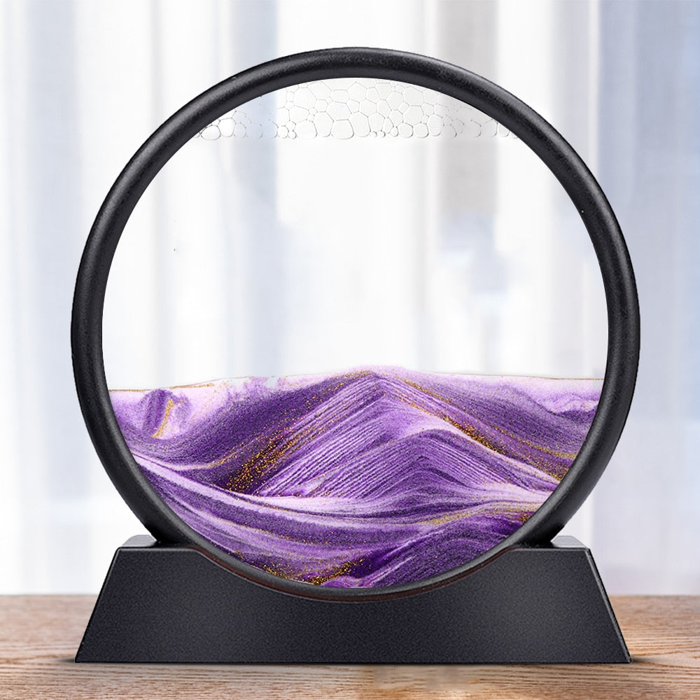 3D Sandlandskab Timeglas