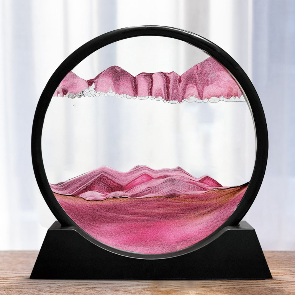 3D Sandlandskab Timeglas