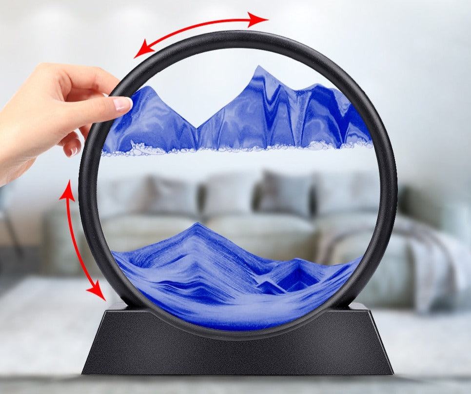 3D Sandlandskab Timeglas