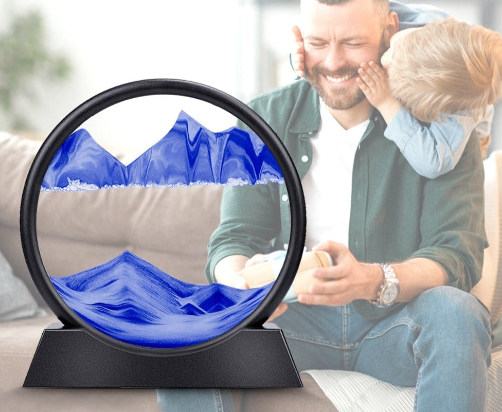 3D Sandlandskab Timeglas