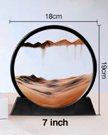 3D Sandlandskab Timeglas