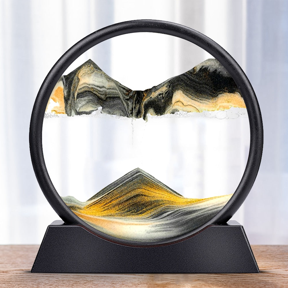 3D Sandlandskab Timeglas
