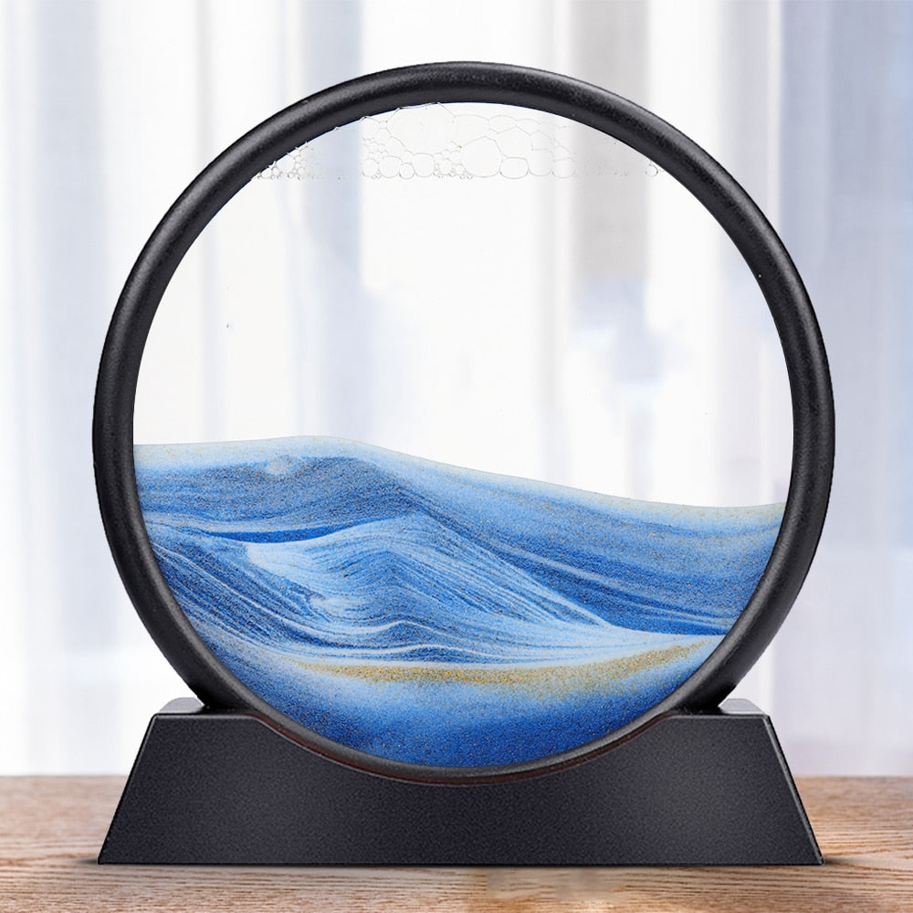 3D Sandlandskab Timeglas