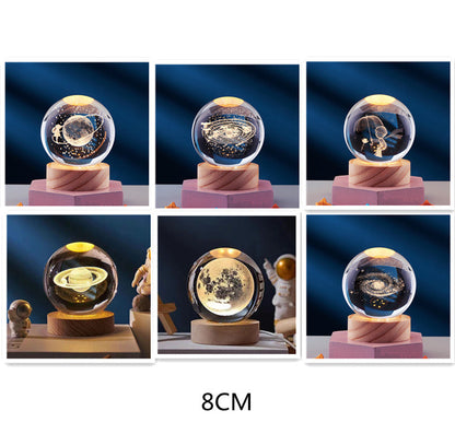 3D Natlampe med Krystaldesign 12