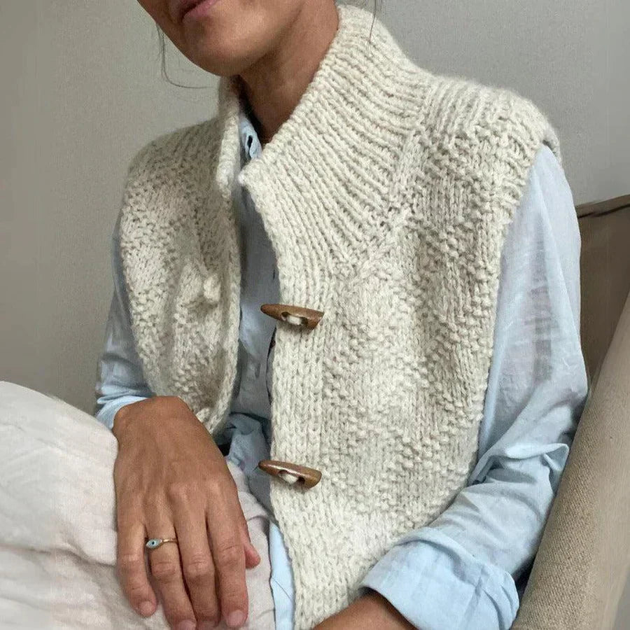 Kvinders Vest Elegant Luksus Uldmix 3