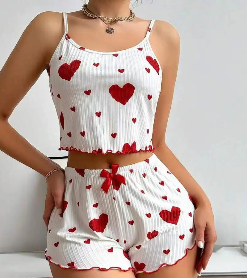 Åndbart hjerte-nattøj til kvinder